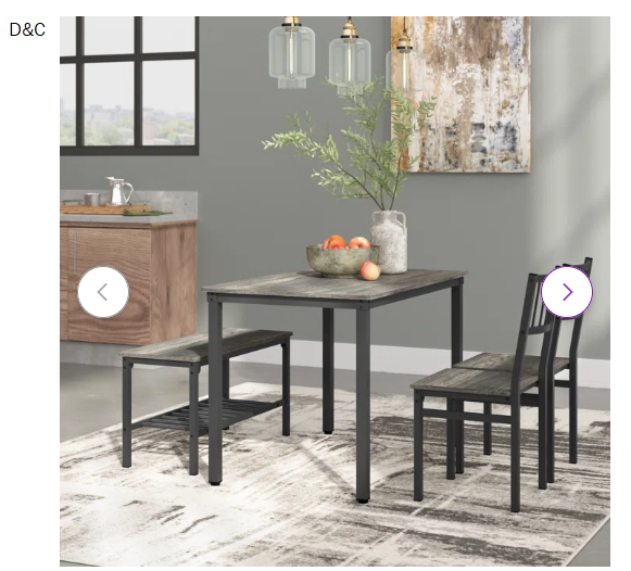 Kennett 4 – Person Four Leg Dining Set