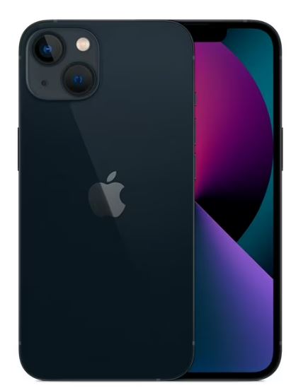 Restored Apple iPhone 13 – Fully Unlocked – 128 GB Midnight (Refurbished)