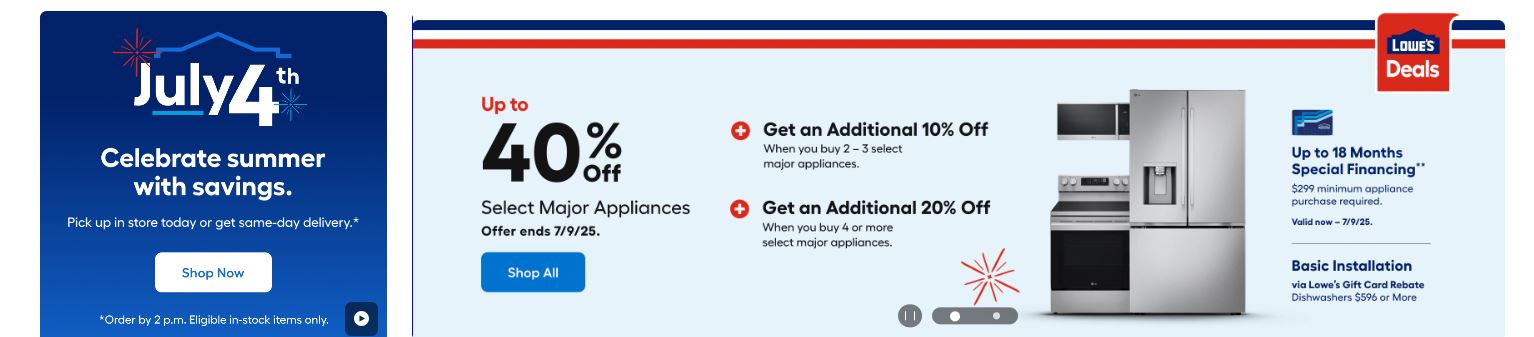 4th of July sale at Lowe’s