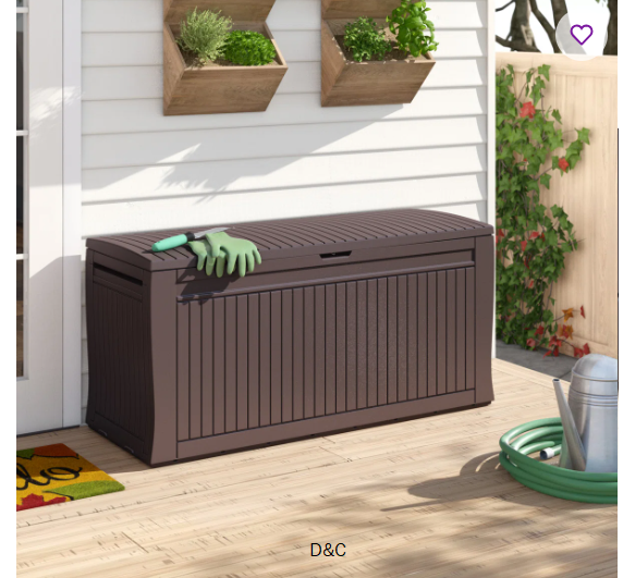 Keter Comfy 71 Gallon Durable Resin Outdoor Storage and Organization Deck Box Ideal For Garden Patio Furniture and Supplies