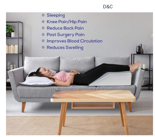 Leg Elevation Pillow with Cooling Gel – Memory Foam Leg Rest