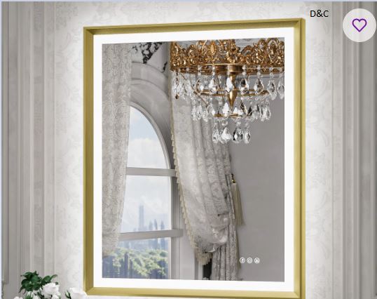 New Rockford Frontlit & Backlit Bathroom Vanity Mirror LED Lights Anti-Fog Wall Mirror