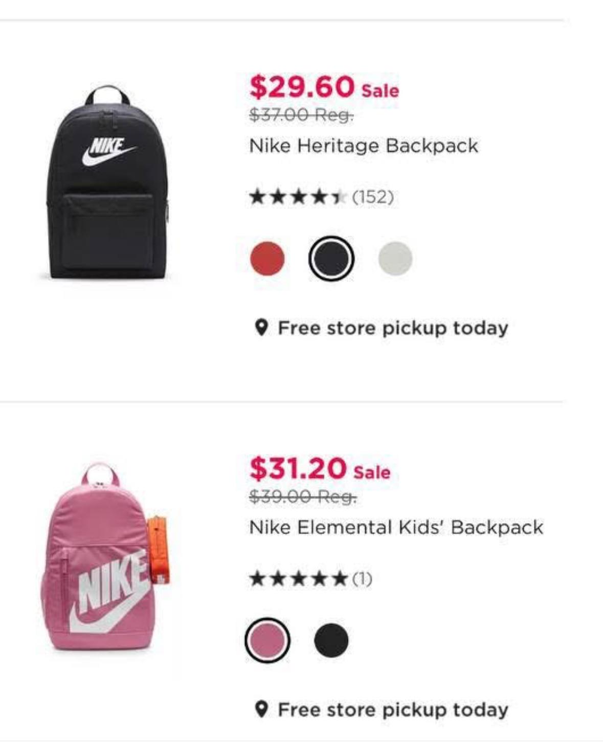 Backpacks are on sale + get $10 off $25 with Code INSTANT10