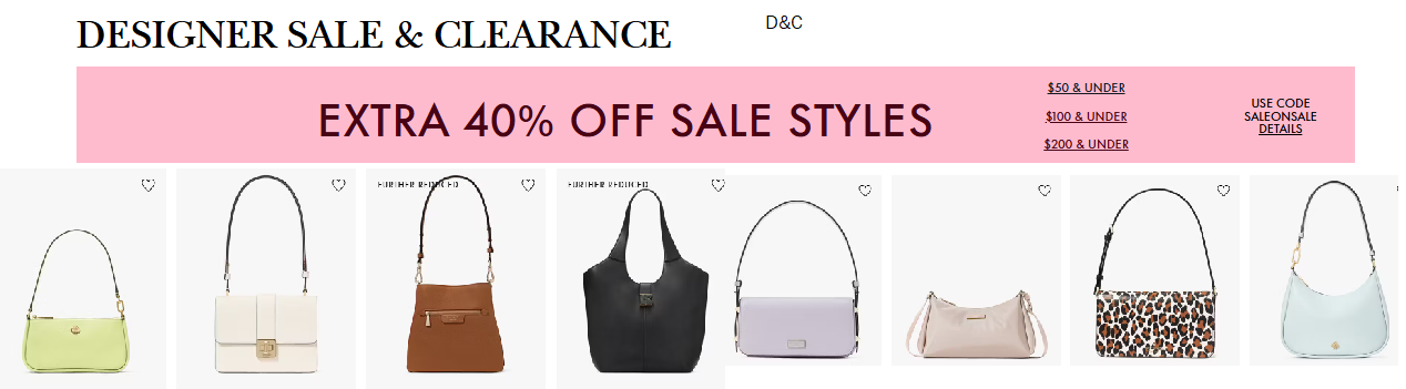 Kate Spade year end sale + extra 40% off