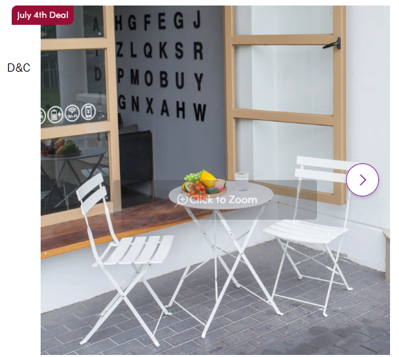 Shelah 2 – Person Metal Patio Dining Set with Round Table