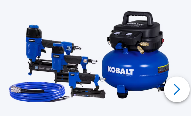 Kobalt 6-Gallon Portable Electric 150 PSI Pancake Air Compressor with Accessories Included