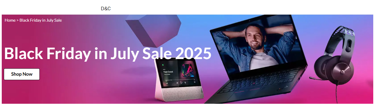 Black Friday in July sale at Lenovo