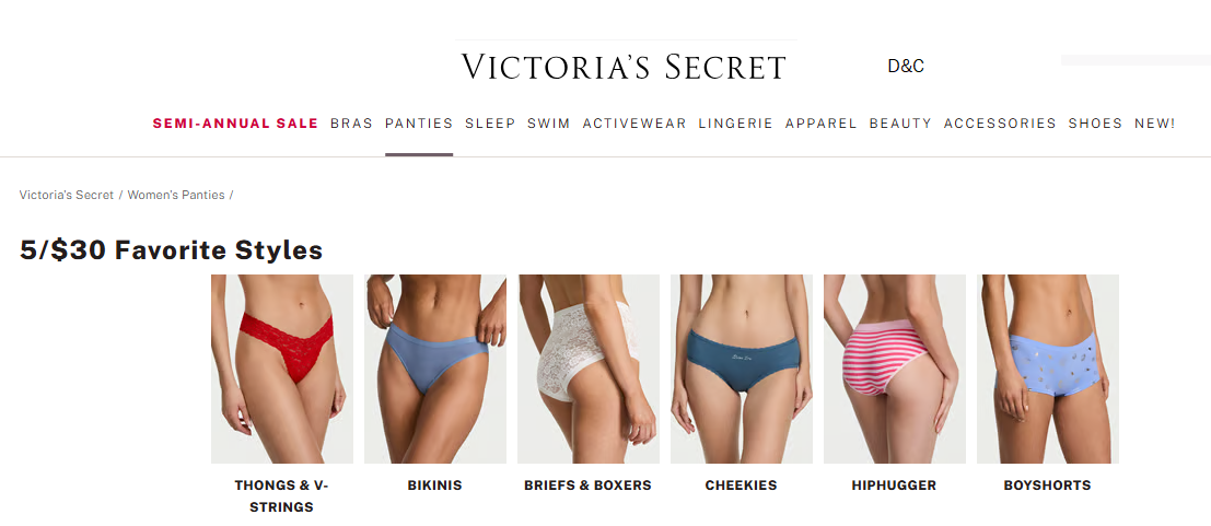 Victoria’s Secret members can get 10 select underwear styles for $35