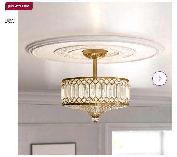 Laurie 2 – Light 14.75” Carved Crystal Drum Semi Flush Mount