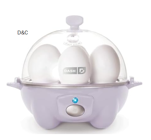 DASH Rapid Egg Cooker: 7 Egg Capacity Electric Egg Cooker for Hard Boiled Eggs, Poached Eggs, Scrambled Eggs, or Omelets with Auto Shut Off Feature – Lavender