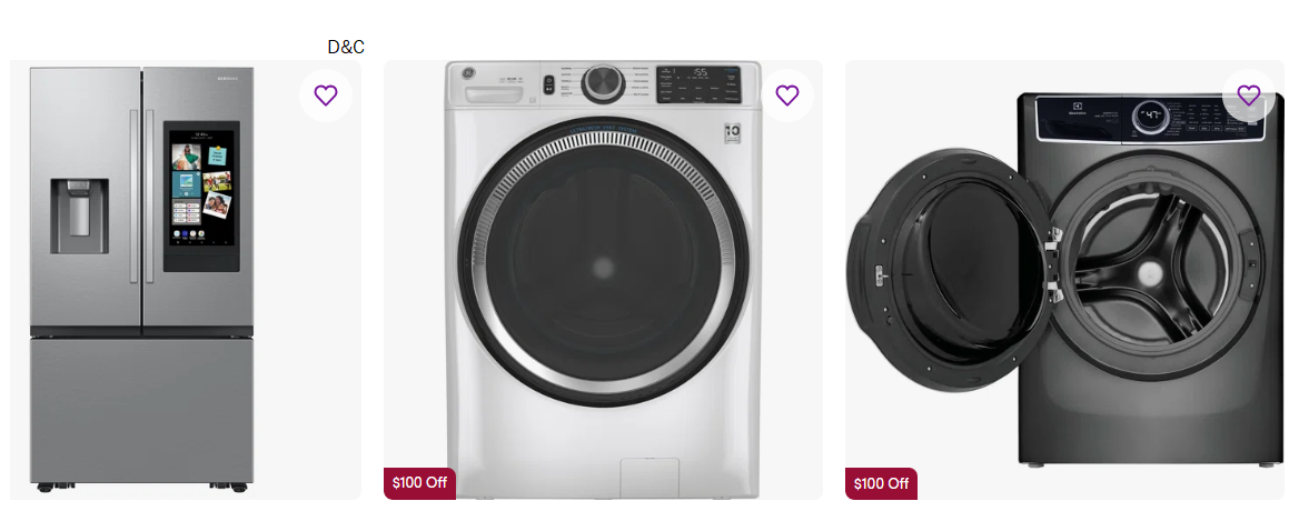 Up to $500 Off Select Major Appliances