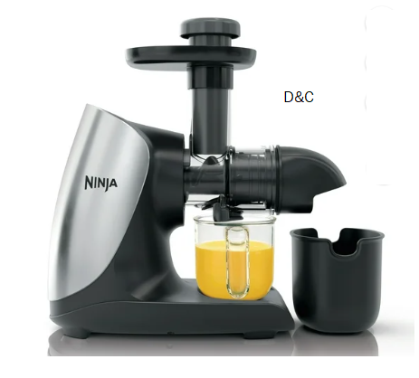Ninja® Cold Press Juicer Pro Powerful Slow Juicer, 150 Watts, Total Pulp Control, Cloud Silver, JC100