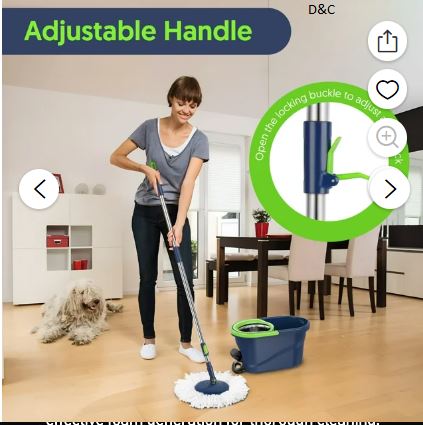 Spin Mop and Bucket with Wringer Set