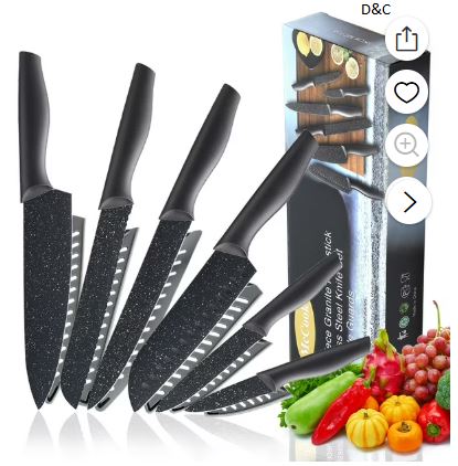 Knife Set, McCook 12-Piece Granite Kitchen Knife Set