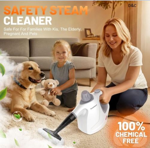Dream Nature Surface Steamer, Multi-Surface Handheld Pressurized Steam Cleaner with 11-Pieces Accessories