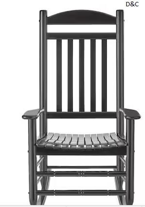 Black Wood Outdoor Rocking Chair