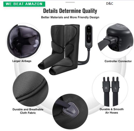 FIT KING Leg Air Massager – Foot & Calf Massage for Circulation & Relaxation