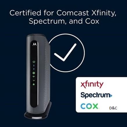 Motorola MG7550 – Modem with Built in WiFi | Approved for Comcast Xfinity, Cox