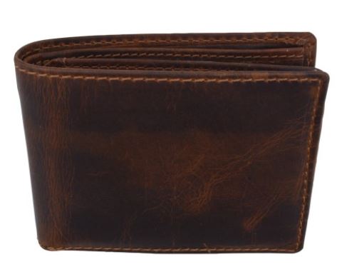 Genuine Vintage Leather RFID Blocking Bifold Wallet