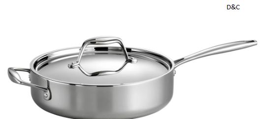Tramontina Gourmet Tri-Ply Clad 3 qt. Saute Pan with Lid