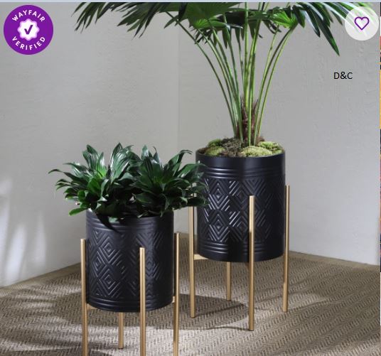 Modern Metal Planter Pots with Stands