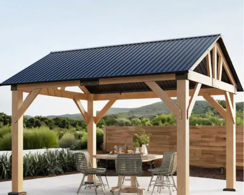 Garo vidaXL Garden Arch , Arch Trellis, Metal Arch, Weather-Resistant, 94.5″H x 55.1″W Black (Set of 2)