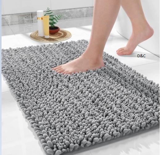 2-Pack Yimobra Chenile Bath Mats for Bathroom 24 x 17