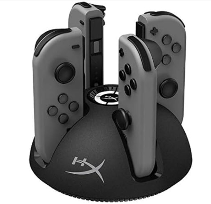 HyperX Chargeplay Quad – 4-in-1 Joy-Con Charging Station for Nintendo Switch with LED Indicators, USB Connection