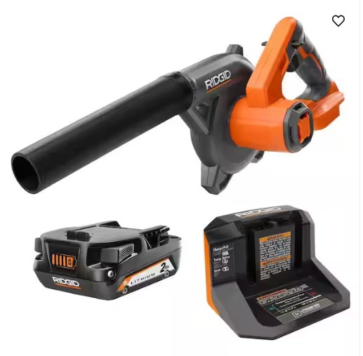 18V Cordless Compact Jobsite Blower Kit with 2.0 Ah Battery and Charger