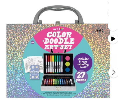 Art 101 Color and Doodle Art Coloring Set with 27 Pieces, for Child Ages 8+
