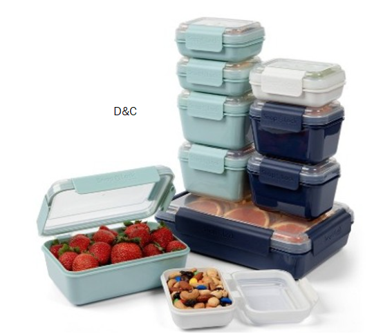 SnapLock Rectangular Food Storage Containers – 20pc