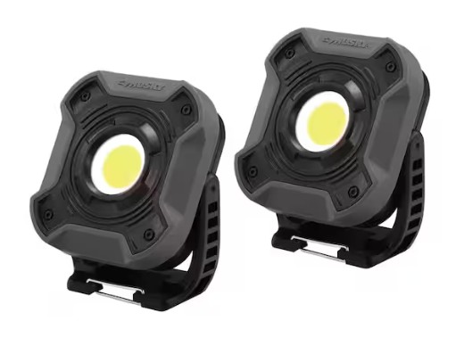 800-Lumen LED Utility Lights 2-Modes with Magnetic Handle and Batteries (2-Pack) x