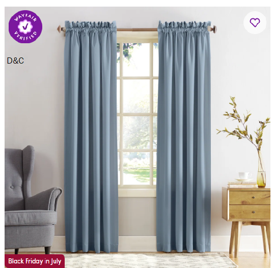 Millen Wayfair Basics® Thermal Room Darkening Rod Pocket Curtain Panel