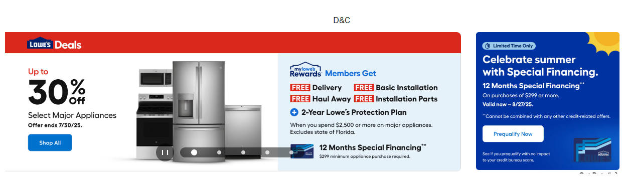 Lowe’s Bath and Kitchen Summer Sale