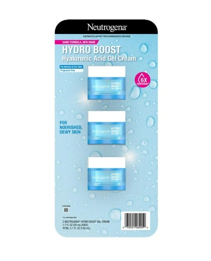 Neutrogena Hydro Boost 48-Hour Water Gel Cream Face Moisturizer, 1.7 fl. oz., 3 pk.