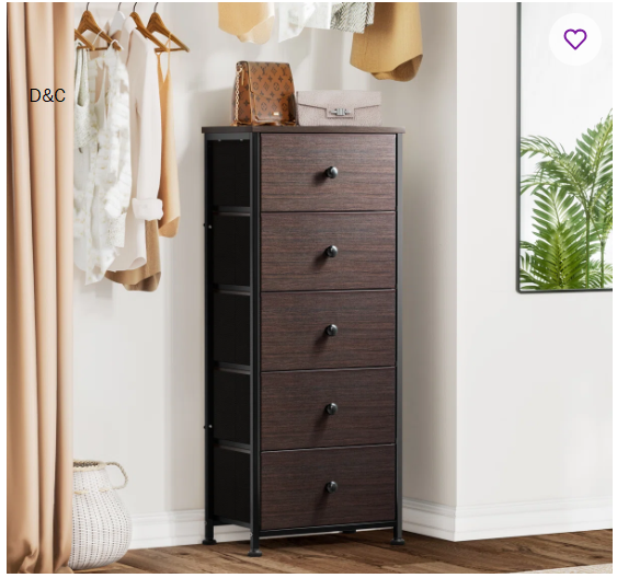 Ojaswi 5-Drawer Dresser, Chest of drawers, Bedroom dresser