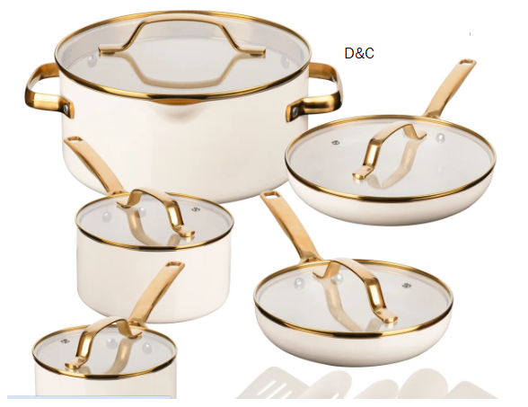 Gotham Steel Modern Collection 15 Piece Ceramic Nonstick Cookware Set