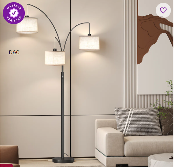 Bidal 3 Lights Modern Arc Tree Floor Lamp