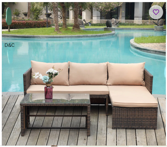 Lotis 3 – Person Patio Conversation Sets with Cushions