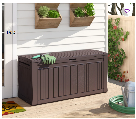 Keter Comfy 71 Gallon Durable Resin Outdoor Storage and Organization Deck Box Ideal For Garden Patio Furniture and Supplies
