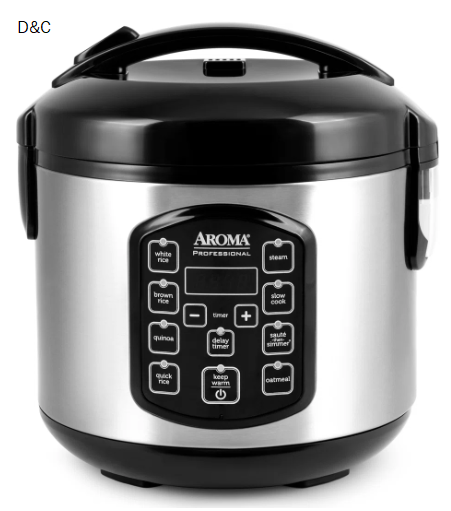 AROMA Professional Digital Rice Cooker, Multicooker, 4-Cup (Uncooked) / 8-Cup (Cooked), 2 Qt, Stainless Steel Exterior