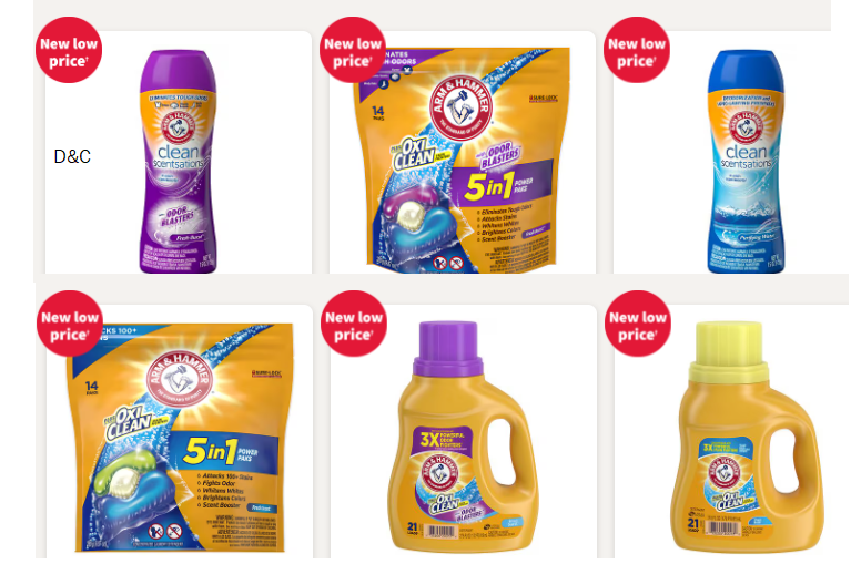 Buy 1 Get 1 Free select Arm & Hammer Detergent + $10 wag cash WYS $45
