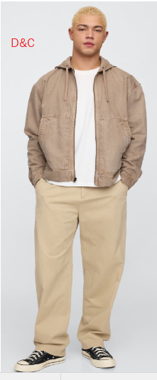 Relaxed Denim Workwear Hoodie Jacket