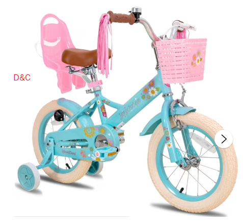 Costway 18” Kids Bike Toddler Bicycle with Training Wheel Kickstand for 4-8 Years Old Pink