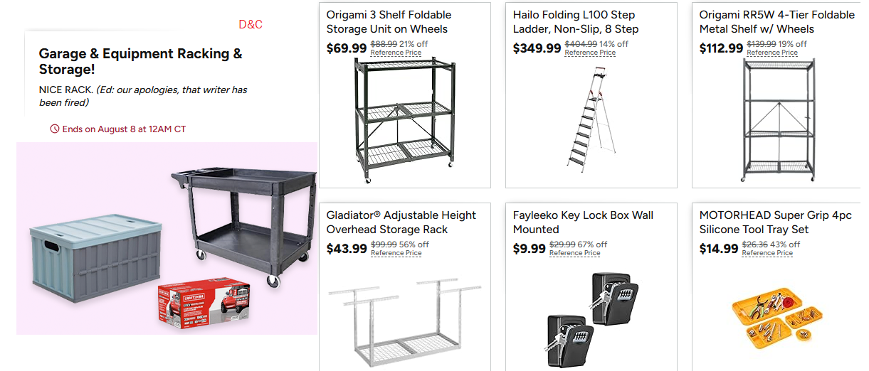 Garage & Equipment Racking & Storage!
