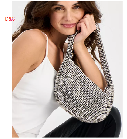 I.N.C. International ConceptsSmall Diamond Mesh Hobo, Exclusively at Macy’s