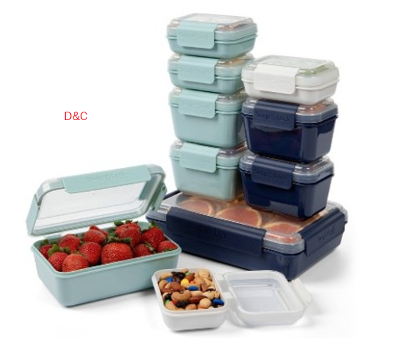 SnapLock Rectangular Food Storage Containers – 20pc