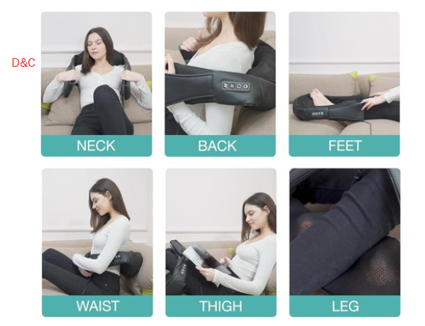 DAILYLIFE Shiatsu Neck and Back Massager with Heat, Electric Deep Kneading