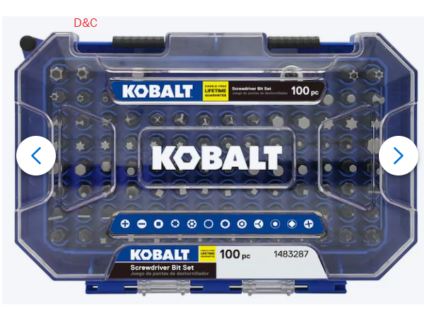 Kobalt 1-in Screwdriver Bit Set 100 -Piece
