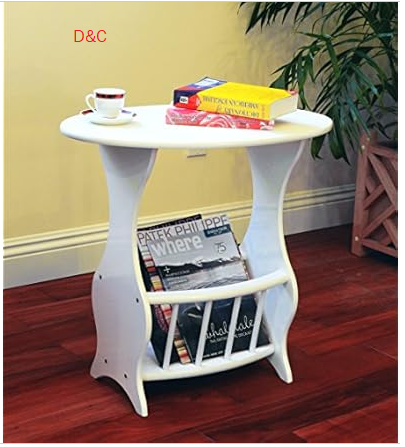 Frenchi Furniture Magazine Table, Finish: White